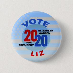 Elizabeth Warren for President 2020 6 Cm Round Badge