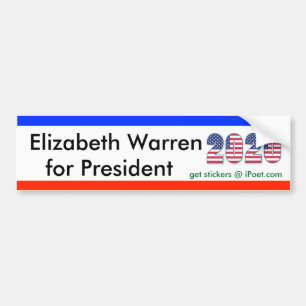 ELIZABETH WARREN FOR PRESIDENT 2020 bumpersticker Bumper Sticker