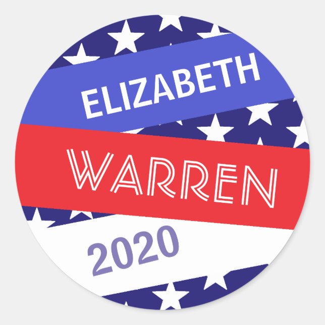 Elizabeth Warren for President 2020 Classic Round Sticker (Front)