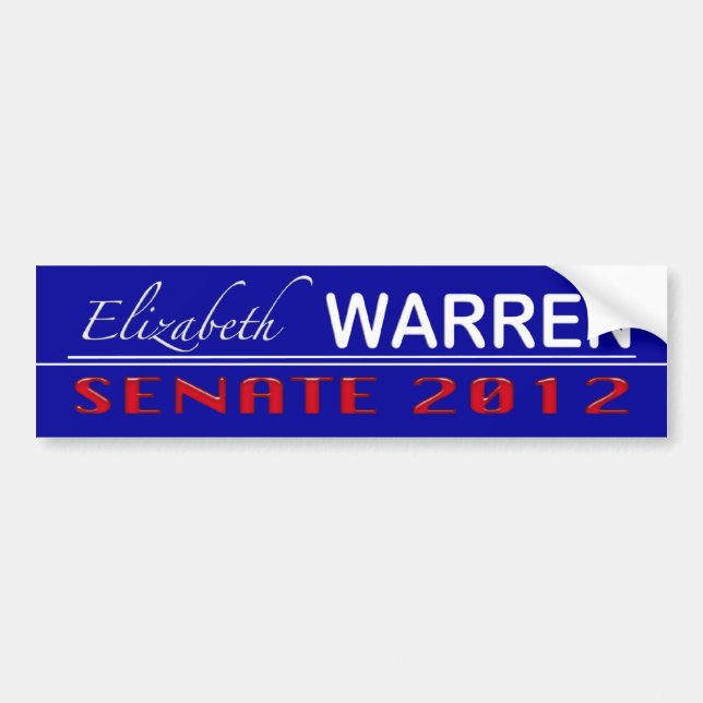 Elizabeth Warren for Senate 2012 Bumper Sticker (Front)