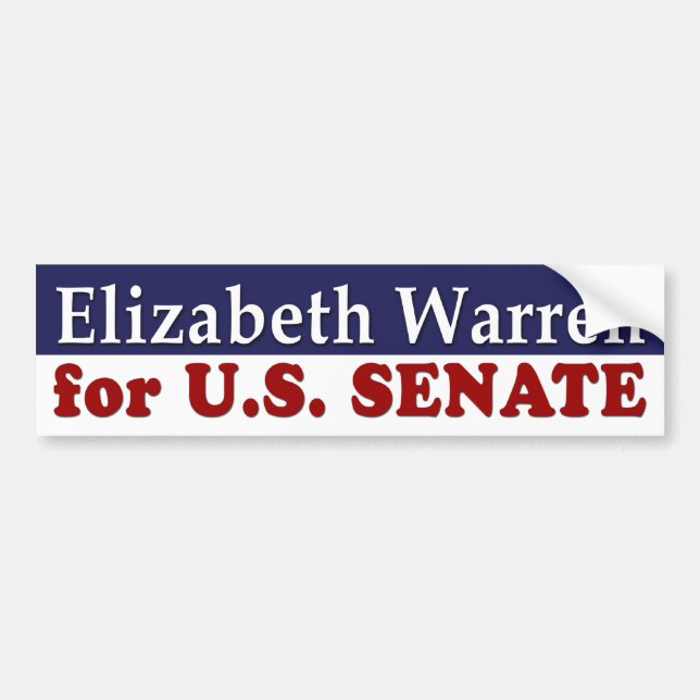 Elizabeth Warren for Senate bumper sticker (Front)
