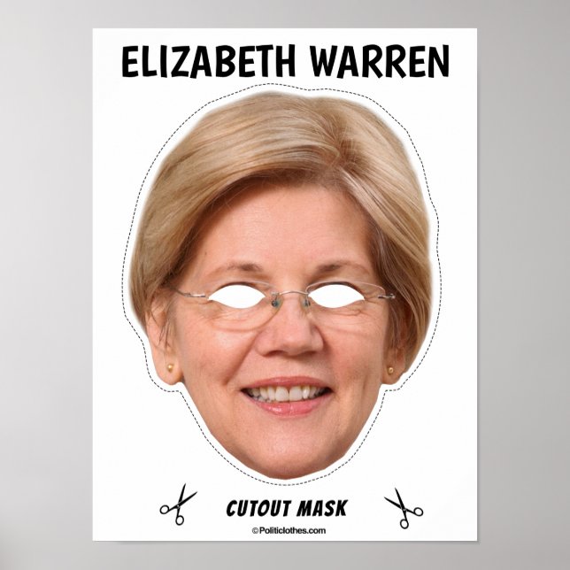 ELIZABETH WARREN Halloween Mask Poster (Front)