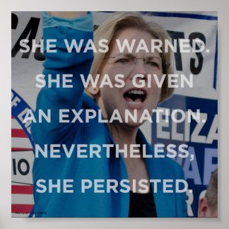 Elizabeth warren nevertheless she persisted poster