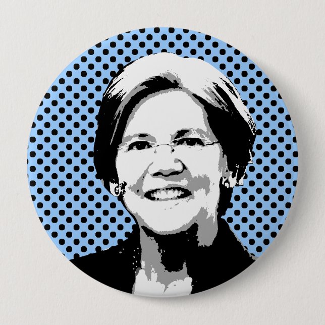 Elizabeth Warren --.png 10 Cm Round Badge (Front)