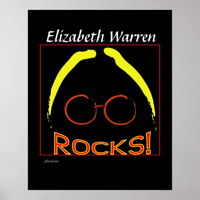 Elizabeth Warren Rocks poster (Front)