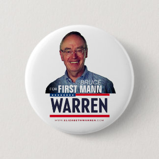 Elizabeth Warren"s Husband, Bruce Mann 6 Cm Round Badge