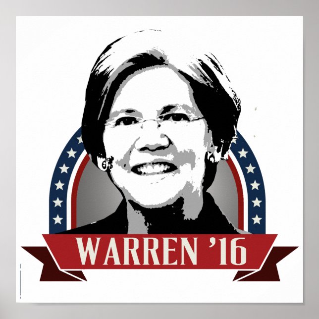 ELIZABETH WARREN TO RUN IN 2016 -.png Poster (Front)