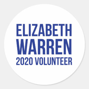 Elizabeth Warren Volunteer 1.5in Circle Stickers