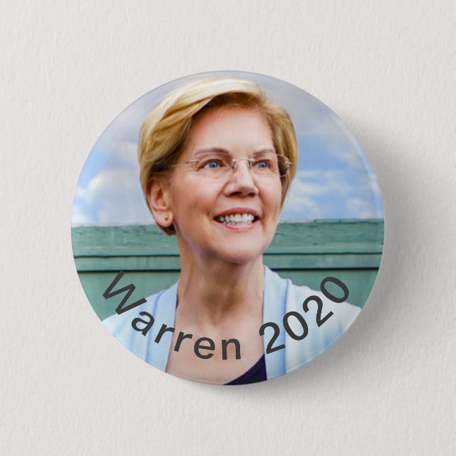 Elizabeth Warren - Warren 2020 6 Cm Round Badge (Front)