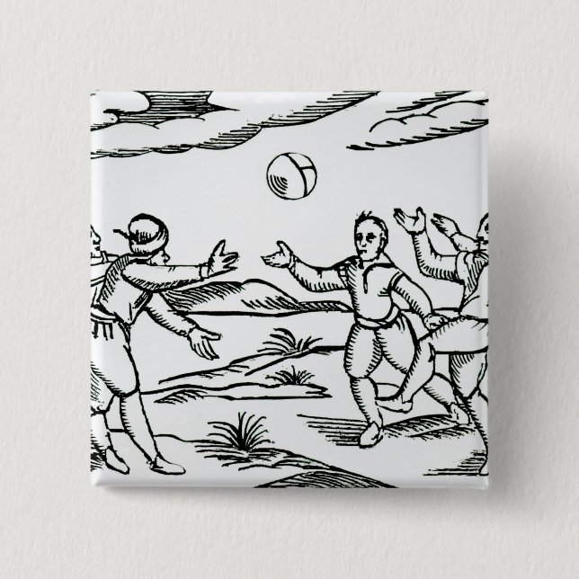 Elizabethan Football 15 Cm Square Badge (Front)