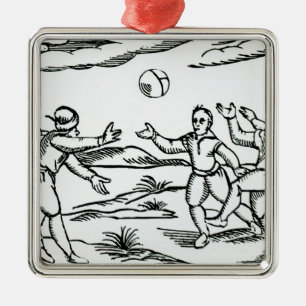 Elizabethan Football Metal Tree Decoration
