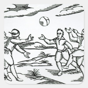 Elizabethan Football Square Sticker