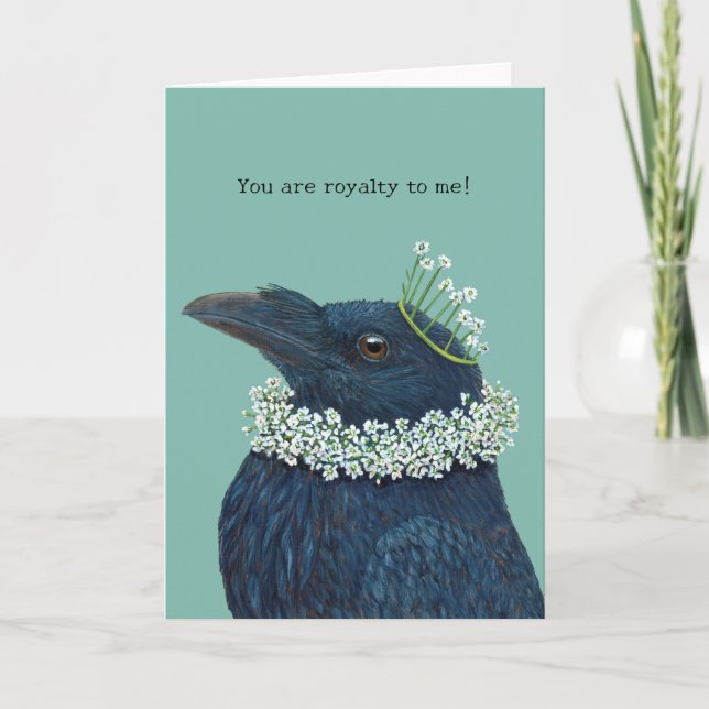 Elizabethan Raven card (Front)