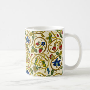 Elizabethan Swirl Embroideries - Goldwork imitatio Coffee Mug