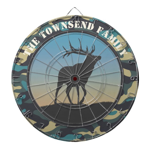 Elk and Camo Dartboard (Front)
