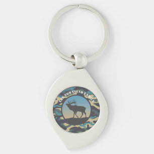 Elk and Camo Key Ring