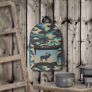Elk and Camo Printed Backpack