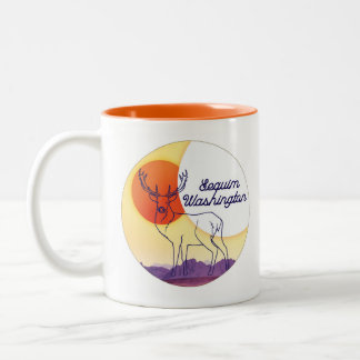 Elk and Mountain Landscape - Sequim, WA Mug