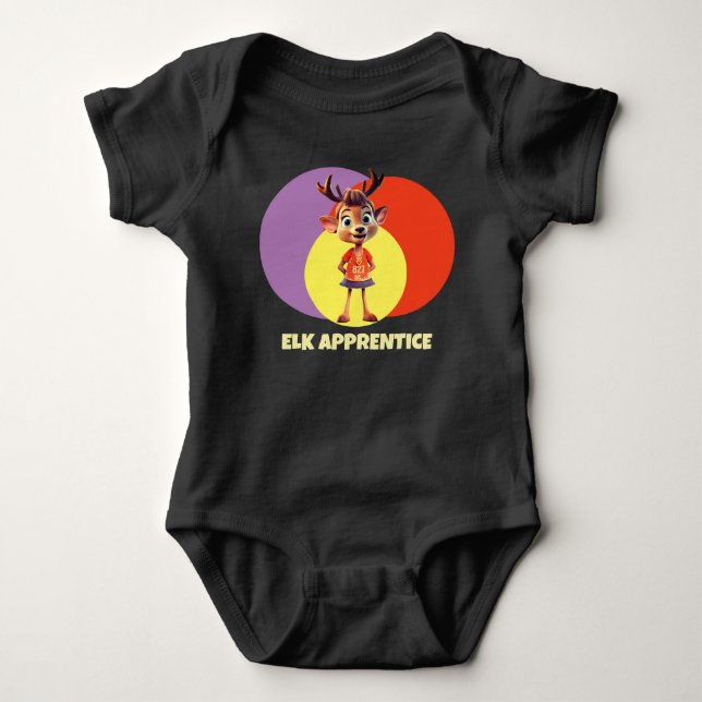 Elk Apprentice Girl Baby Bodysuit (Front)