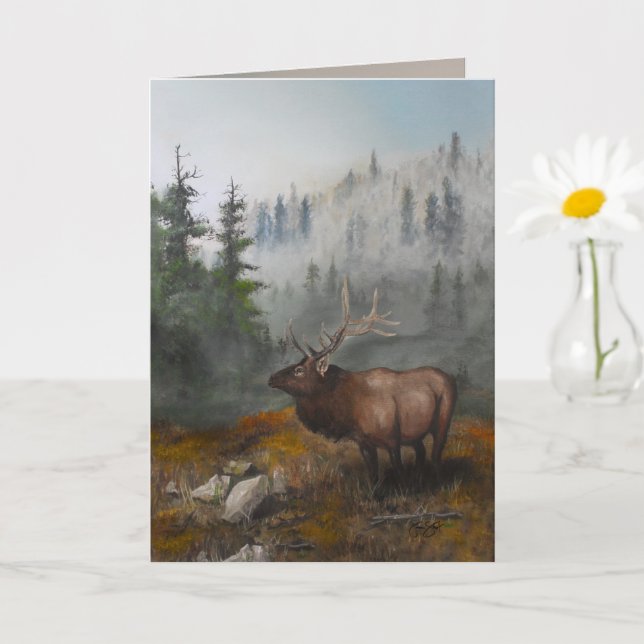 "Elk Art" by Jason Street 5" x 7" Card (Small Plant)