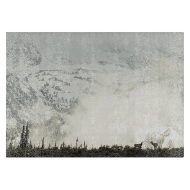 Elk at Grand Teton National Park Photography Cutting Board (Front)