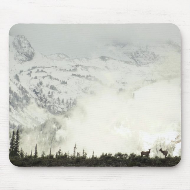 Elk at Grand Teton National Park Photography Mouse Mat (Front)