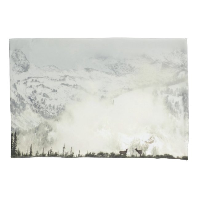 Elk at Grand Teton National Park Photography Pillowcase (Front)