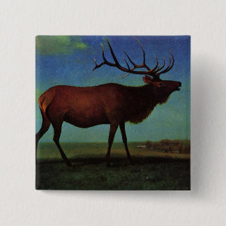 Elk By Albert Bierstadt 15 Cm Square Badge