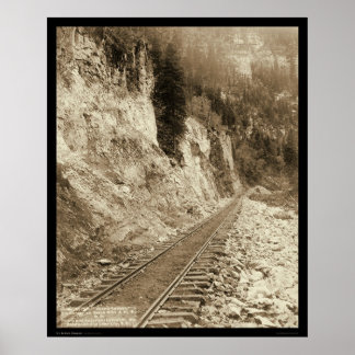 Elk Canyon On Fort Pierre Railroad SD 1890 Poster