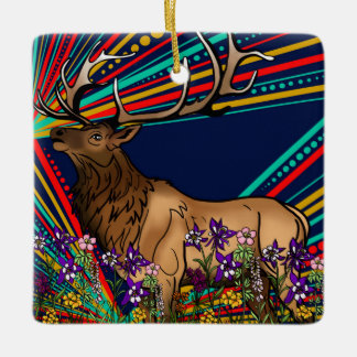 Elk Ceramic Ornament