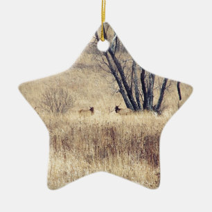 Elk Ceramic Tree Decoration
