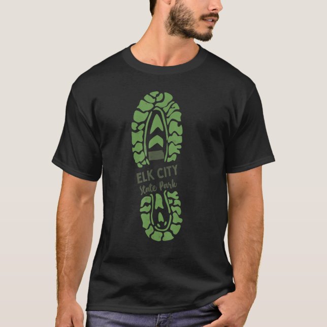 Elk City State Park Kansas Ks Hiking Boot   T-Shirt (Front)