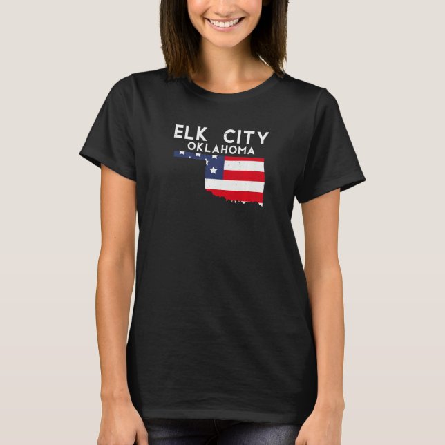 Elk City USA State America Travel Oklahoman T-Shirt (Front)