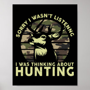 Elk Deer Hunter Funny Deer Hunting Tee Gifts Dad M Poster