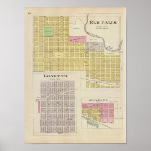Elk Falls, Longton, Oak Valley, Kansas Poster