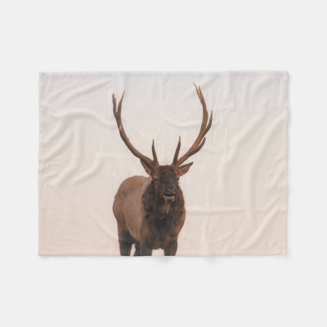 Elk Fleece Blanket (Front (Horizontal))