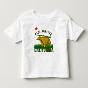 Elk Grove California Beach Flag Bear Surf CA T-Sh Toddler T-Shirt