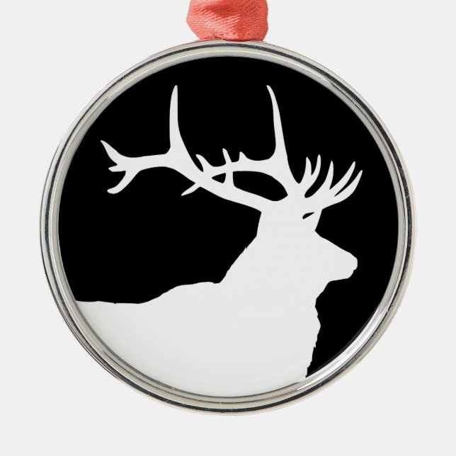 Elk Head Metal Tree Decoration (Front)