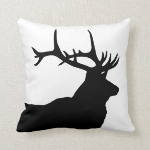 Elk Head Silhouette Cushion