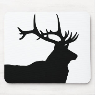 Elk Head Silhouette Mouse Mat