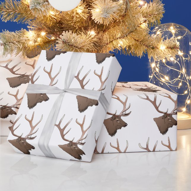 Elk Head Wrapping Paper (Holidays)