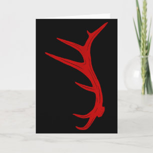 Elk Hunting Bull Antler Shed  Card