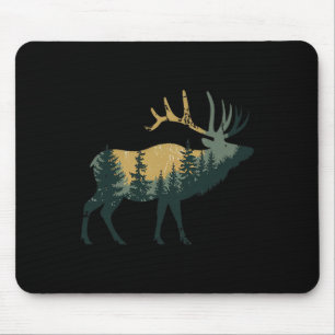 Elk Hunting Hiking Outdoor Camping Forest Men Wome Mouse Mat