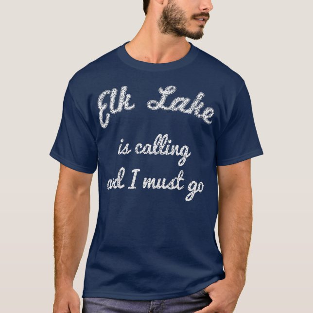ELK LAKE MICHIGAN Funny Fishing Camping Summer T-Shirt (Front)