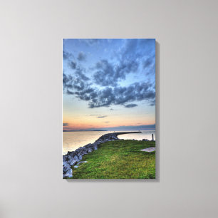 Elk Lake Sunset, Michigan Canvas Print