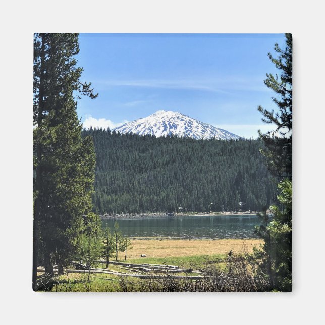 Elk Lake with Mount Bachelor, Oregon Magnet (Front)