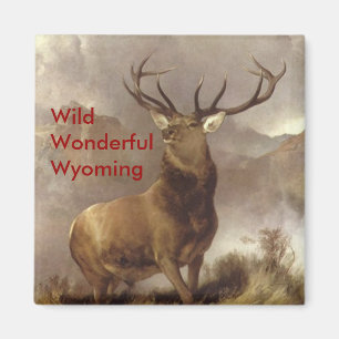 ELK MAGNETS MOUNTAIN "WILD WONDERFUL WYOMING"