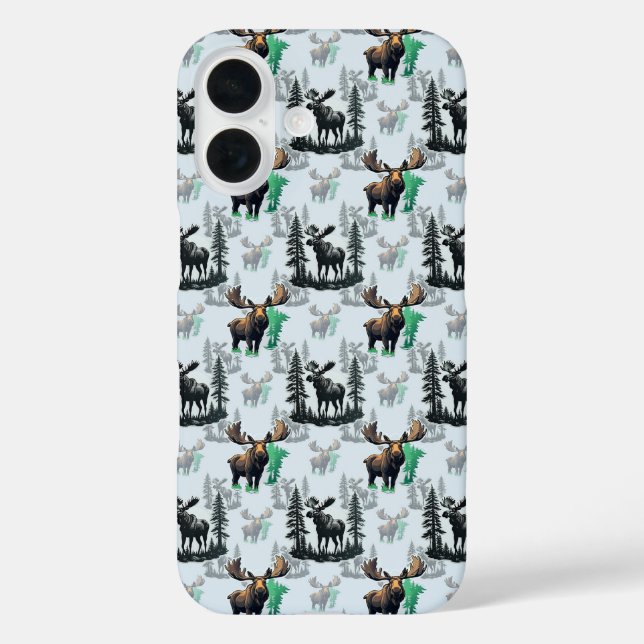 Elk Moose Antlers Deer Pattern Design  Case-Mate iPhone Case (Back)
