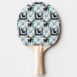Elk Moose Antlers Deer Pattern Design Ping Pong Paddle