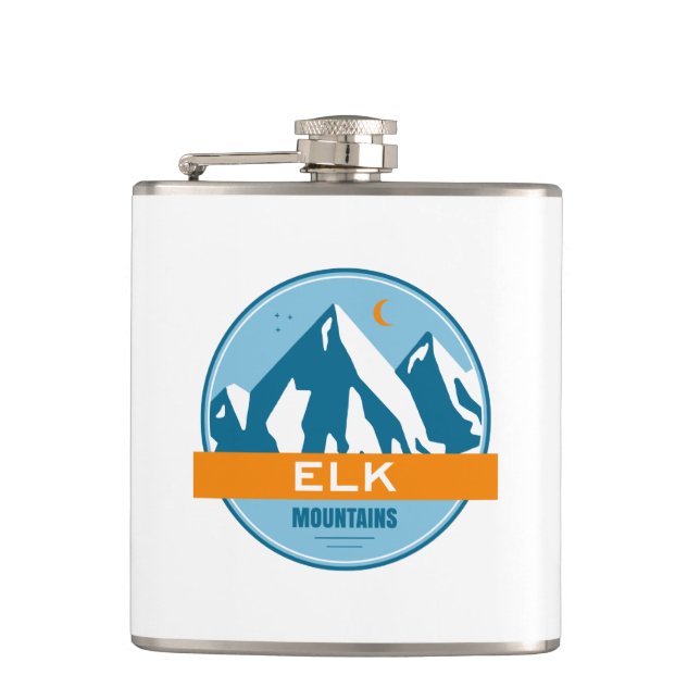 Elk Mountains Colorado Hip Flask (Front)